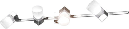 Applique-Contemporanea-Sunny-Metallo-Cromo-Vetro-Satinato-4-Luci-G9