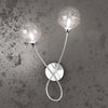 Applique-Contemporanea-Super-Ball-Metallo-Cromo-Vetro-Pirex-2-Luci-G9