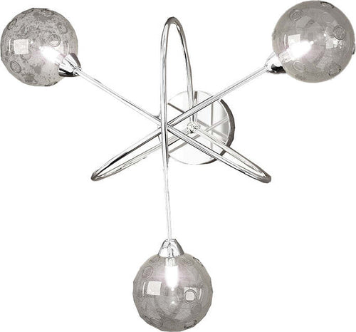 Applique-Contemporanea-Super-Ball-Metallo-Cromo-Vetro-Pirex-3-Luci-G9