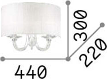 Applique-Contemporanea-Swan-Corda-Bianco-2-Luci-E14