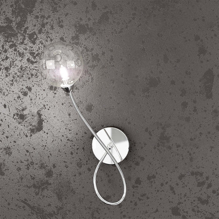 Applique-Contemporanea-Sx-Super-Ball-Metallo-Cromo-Vetro-Pirex-1-Luce-G9