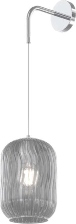 Applique-Contemporanea-Tender-Metallo-Cromo-Vetro-Fumè-1-Luce-E27