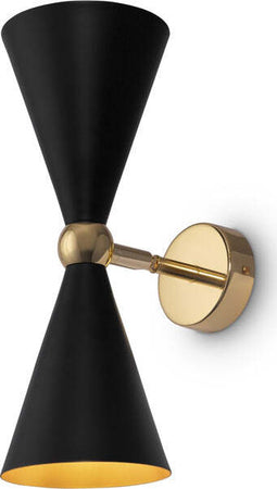 Applique-Contemporanea-Vesper-Struttura-E-Diffusori-In-Metallo-Nero-E-Oro-2-Luci