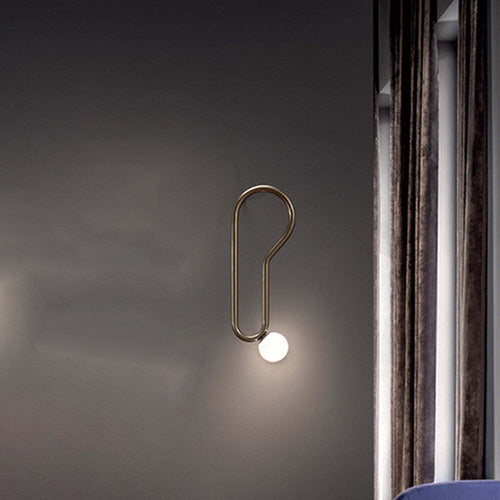Applique-Contemporanea-Visio-Dx-Metallo-Marrone-Vetro-Led-5,5W