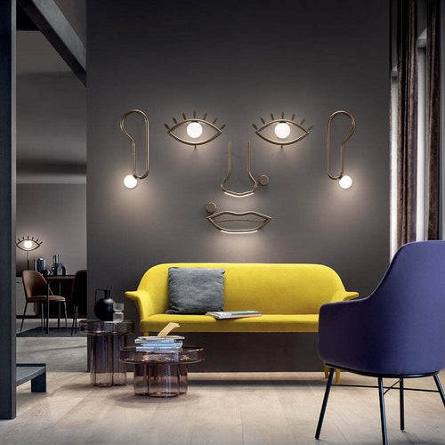 Applique-Contemporanea-Visio-Metallo-Marrone-Vetro-Led-32,6W