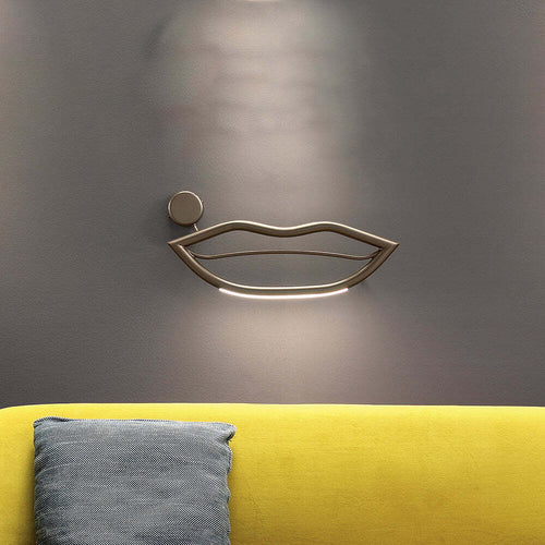 Applique-Contemporanea-Visio-Metallo-Marrone-Vetro-Led-6W