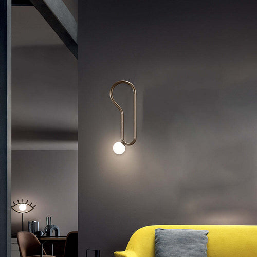 Applique-Contemporanea-Visio-Sx-Metallo-Marrone-Vetro-Led-5,5W