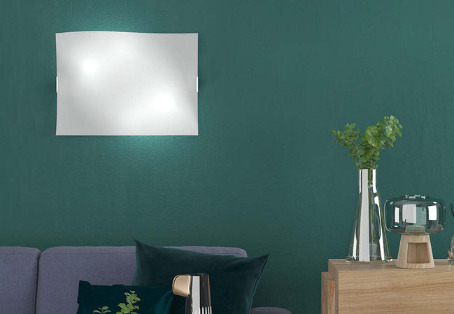 Applique-Contemporanea-Wing-Metallo-Vetro-Bianco-Satinato-2-Luci-E27-45Cm