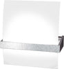 Applique-Contemporanea-Wood-Metallo-Foglia-Argento-Vetro-Bianco-1-Luce-E27