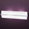 Applique-Contemporanea-Wood-Metallo-Foglia-Argento-Vetro-Bianco-2-Luci-E27-L50Cm