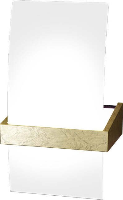 Applique-Contemporanea-Wood-Metallo-Foglia-Oro-Vetro-Bianco-1-Luce-G9