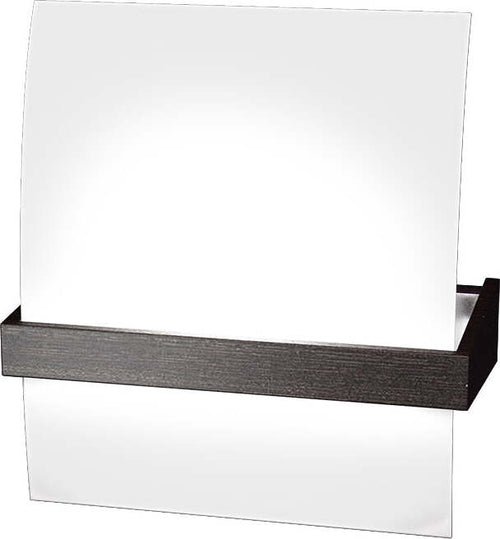 Applique-Contemporanea-Wood-Metallo-Nero-Wengè-Vetro-Bianco-1-Luce-E27