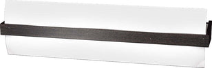 Applique-Contemporanea-Wood-Metallo-Nero-Wengè-Vetro-Bianco-2-Luci-E27-L50Cm