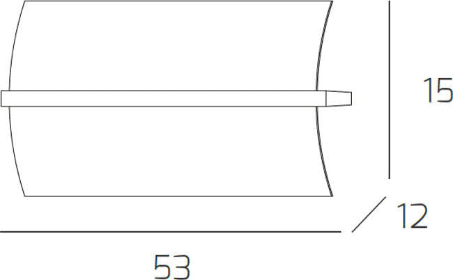 Applique-Contemporanea-Wood-Metallo-Nero-Wengè-Vetro-Bianco-2-Luci-E27-L50Cm