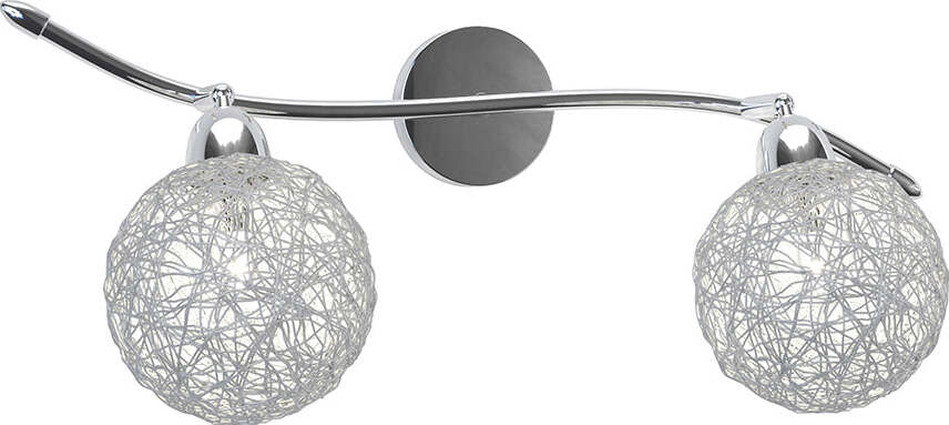 Applique-Contemporaneo-Orizz-Willow-Metallo-Cromo-Diffusore-Alluminio-2-Luci-G9
