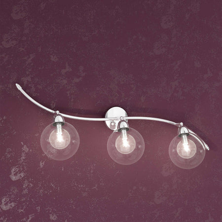 Applique-Contemporaneo-Orizz-Willow-Metallo-Cromo-Vetro-Trasparente-3-Luci-G9