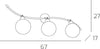 Applique-Contemporaneo-Orizz-Willow-Metallo-Cromo-Vetro-Trasparente-3-Luci-G9