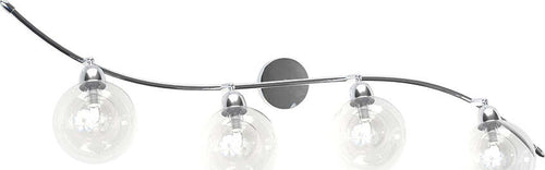 Applique-Contemporaneo-Orizz-Willow-Metallo-Cromo-Vetro-Trasparente-4-Luci-G9