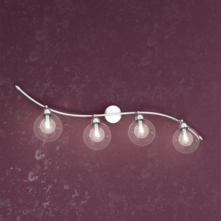 Applique-Contemporaneo-Orizz-Willow-Metallo-Cromo-Vetro-Trasparente-4-Luci-G9