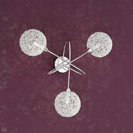 Applique-Contemporaneo-Willow-Metallo-Cromo-Diffusore-Alluminio-3-Luci-G9