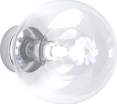Applique-Contemporaneo-Willow-Metallo-Cromo-Vetro-Trasparente-1-Luce-G9