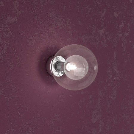 Applique-Contemporaneo-Willow-Metallo-Cromo-Vetro-Trasparente-1-Luce-G9