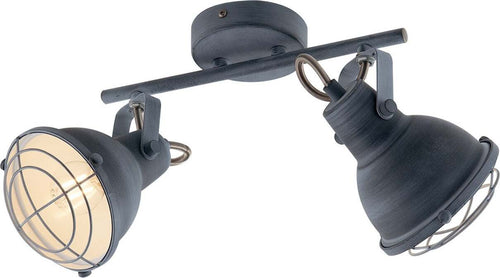 Applique Cuba Grigio 2Xe14 44,5X17X13Cm Illuminazione/Illuminazione per interni/Illuminazioni per pareti/Applique Led Mall Home - Napoli, Commerciovirtuoso.it