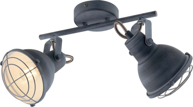 Applique Cuba Grigio 2Xe14 44,5X17X13Cm Illuminazione/Illuminazione per interni/Illuminazioni per pareti/Applique Led Mall Home - Napoli, Commerciovirtuoso.it