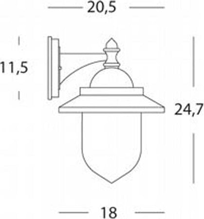 Applique-Da-Esterno-Contemp.-Rondo'-Alluminio-E-Termoplastica-Grigio-1-Luce-E27