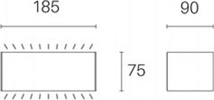 Applique-Da-Esterno-Contemporanea-Box-Alluminio-E-Vetro-Grigio-Led-12W-4000K