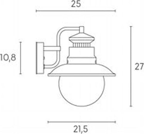Applique-Da-Esterno-Contemporanea-Calipso-Metallo-E-Porcellana-Bianco-1-Luce-E27