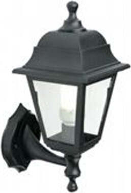 Applique-Da-Esterno-Devil-Termoplastica-E-Vetro-Nero-1-Luce-E27