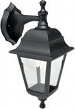 Applique-Da-Esterno-Devil-Termoplastica-E-Vetro-Nero-1-Luce-E27