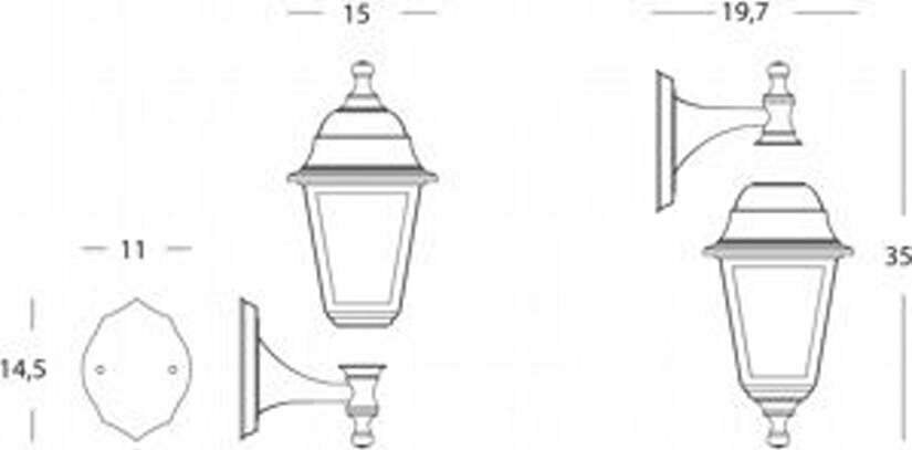 Applique-Da-Esterno-Devil-Termoplastica-E-Vetro-Nero-1-Luce-E27