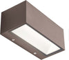 Applique-Da-Esterno-Grande-Biemissione-Box-Alluminio-Caffè-20W-Led-3000K