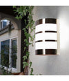 Applique Da Esterno In Acciaio A Fasce Attacco E27 Lampada Da Parete Ip44 S250-a