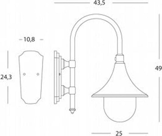 Applique-Da-Esterno-Lampara-Alluminio-E-Termoplastica-Ruggine-1-Luce-E27