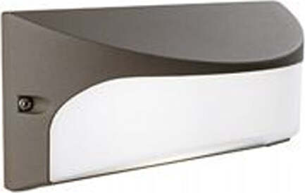 Applique-Da-Esterno-Moderna-Dome-Alluminio-E-Termoplastica-Caffè-Led-10W-4000K