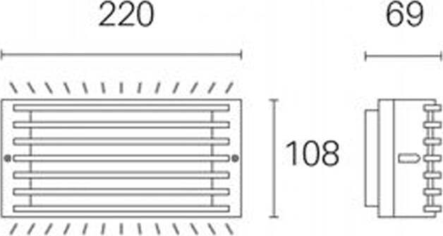 Applique-Da-Esterno-Moderna-Grid-Alluminio-E-Termoplastica-Grigio-Led-10W-4000K