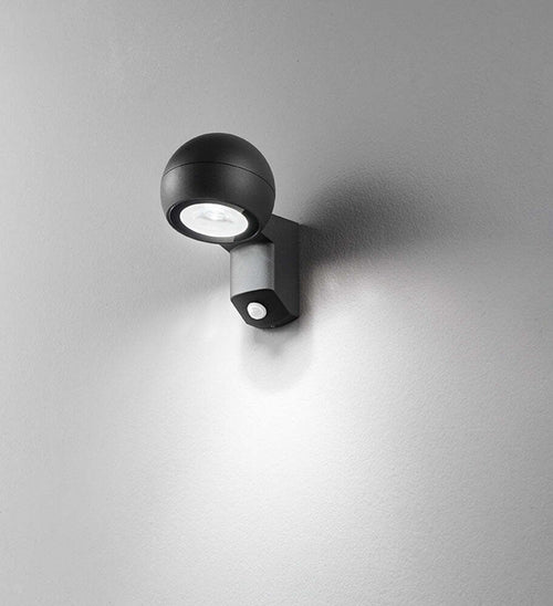 Applique-Da-Esterno-Moderna-Helmet-Grafite-Led-Piccola