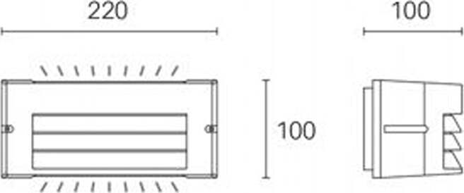 Applique-Da-Esterno-Moderna-Kobe-Alluminio-E-Grigio-Led-10W-4000K