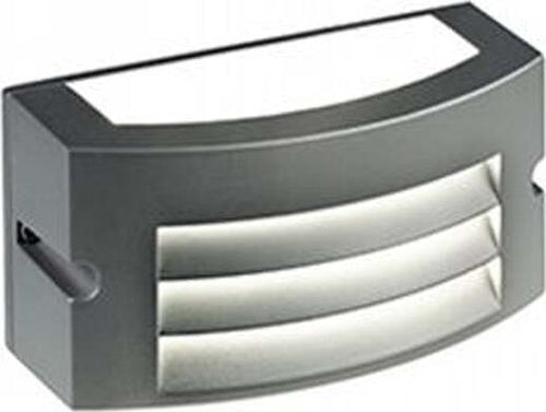 Applique-Da-Esterno-Moderna-Kobe-Alluminio-E-Termoplastica-Grigio-Led-10W-4000K