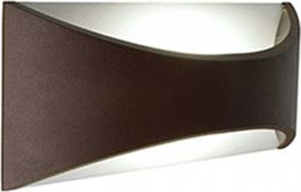 Applique-Da-Esterno-Moderna-Moon-Alluminio-E-Termoplastica-Caffè-Led-6W-4000K