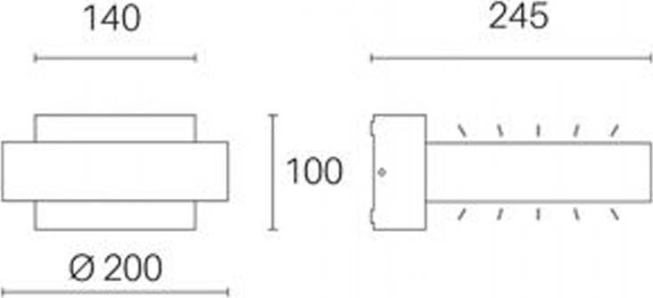Applique-Da-Esterno-Moderna-Plaza-Alluminio-E-Vetro-Bianco-Led-16W-4000K