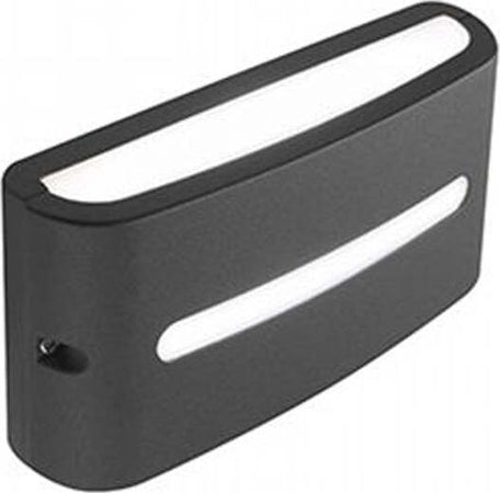 Applique-Da-Esterno-Moderna-Post-Alluminio-E-Termoplastica-Grigio-Led-10W-4000K