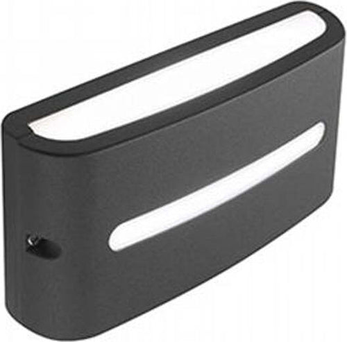 Applique-Da-Esterno-Moderna-Post-Alluminio-E-Termoplastica-Grigio-Led-10W-4000K