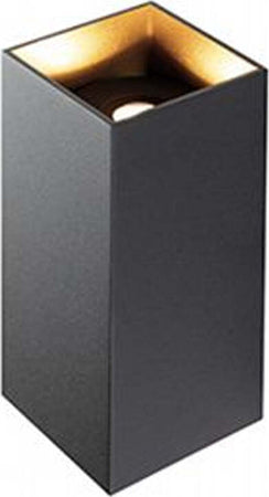 Applique-Da-Esterno-Moderna-Tower-Alluminio-E-Vetro-Nero-E-Oro-Led-6,6W-3000K