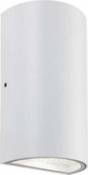 Applique-Da-Esterno-Moderna-Trump-Alluminio-E-Vetro-Bianco-Led-6+6W-4000K