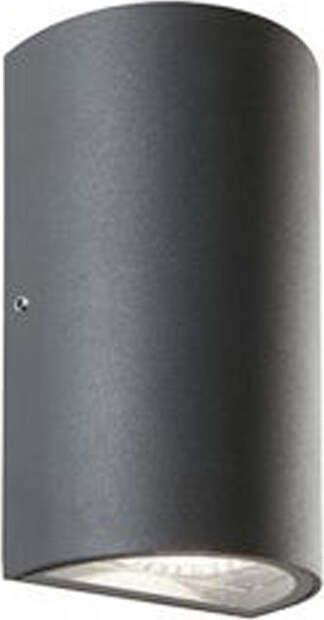 Applique-Da-Esterno-Moderna-Trump-Alluminio-E-Vetro-Grigio-Led-6+6W-4000K