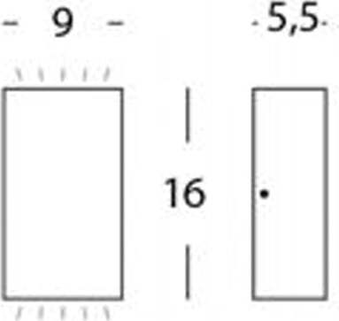 Applique-Da-Esterno-Moderna-Trump-Alluminio-E-Vetro-Grigio-Led-6+6W-4000K